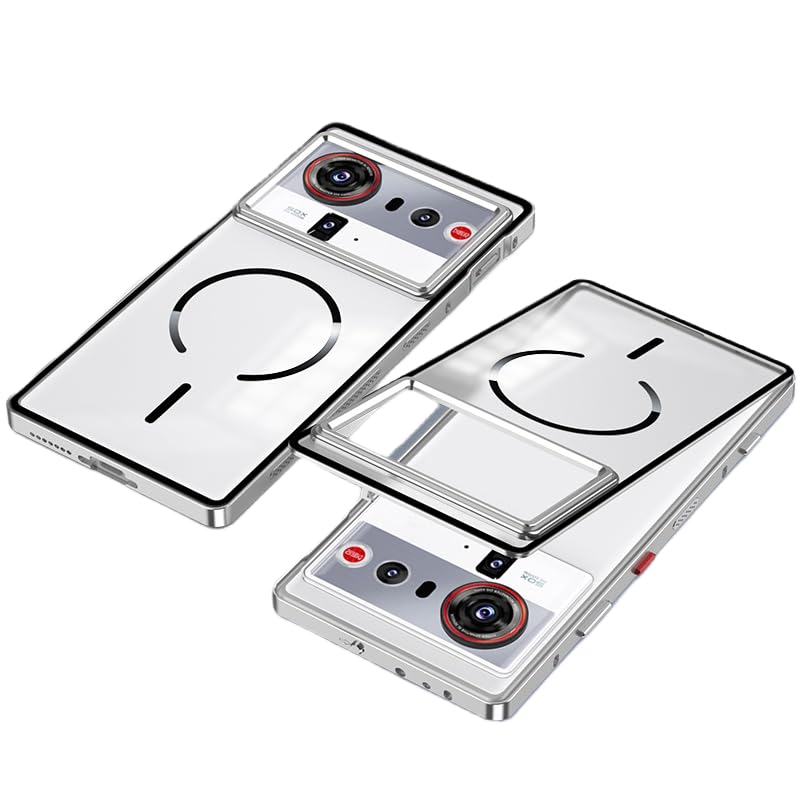 Amazon.co.jp: nubia Z80 Ultra用バンパー アルミ ケース 半透明背面
